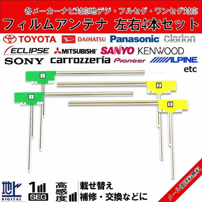 舗 専門店 がお届けする 安心の carrozzria 純正品 AVIC-ZH99 地デジ TV フィルム アンテナ ベース Set 065 