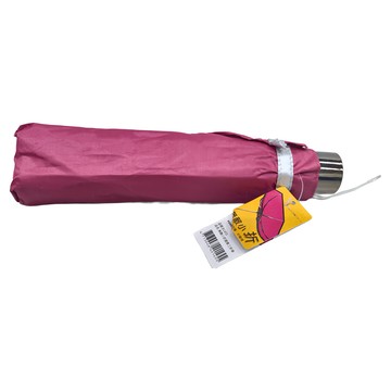 Twin Dragon 雙龍牌 小折銀素三折傘 106cm x 8K UV銀膠布、玻璃纖維傘骨  蜜桃粉  1件