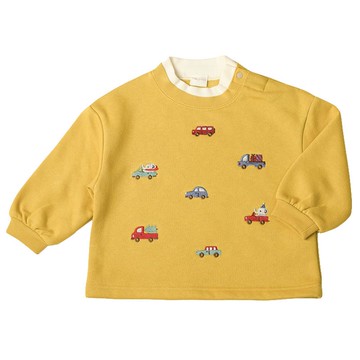 akachan honpo - 長袖休閒上衣-滿版圖案-黃色