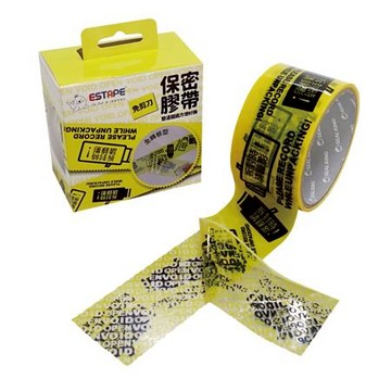ESTAPE免剪刀鋸齒保密膠帶全轉移型/黃色/50mmx10M