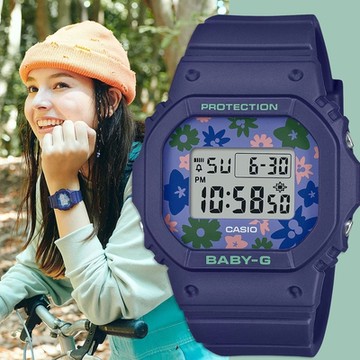 CASIO 卡西歐 BABY-G 花朵方形女錶電子錶 雙11買買節 送禮首選 BGD-565RP-2