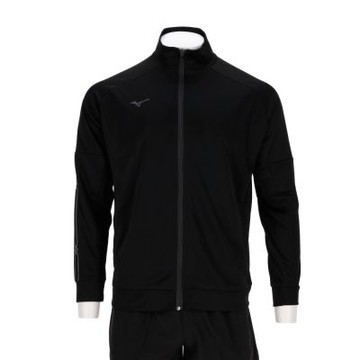 Mizuno 美津濃 男款 黑灰色 立領 針織 防曬 抗紫外線 運動 休閒 外套 32TCC03209