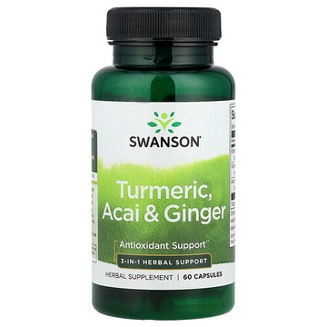 Swanson Vitamins, 姜黃、巴西莓和姜，60 粒膠囊