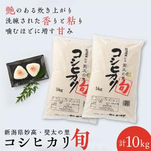 ふるさと納税 新潟県妙高産斐太の里コシヒカリ「旬」10kg(5kg×2袋) 新潟県妙高市