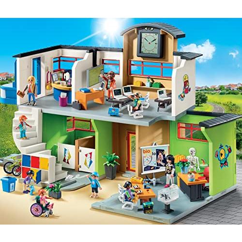 Playmobil 9453 City Furnished School Building Digital Clock 並行輸入