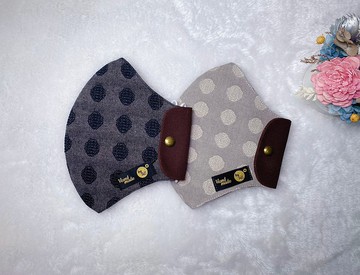 水玉口罩收納袋/適用於立體口罩