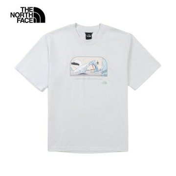 【The North Face 官方旗艦】北面UE男款米色胸前印花短袖T恤｜8HFBFNN
