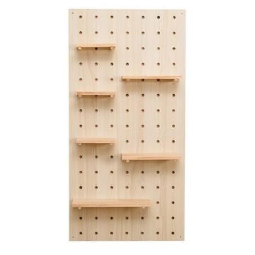 【出清品】13_北歐風diy實木掛勾洞洞板-ft-003-特大-1個 60公分×120公分 厚度1.6公分