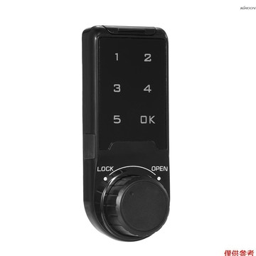 T9智能觸摸屏密碼鎖 塑膠面板款 出貨不帶電池  黑色  螺桿長30mm