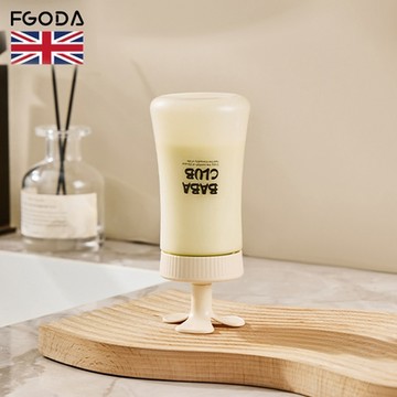英國FGODA 可倒立髮膜/潤髮護髮乳擠壓瓶-210ml-3入