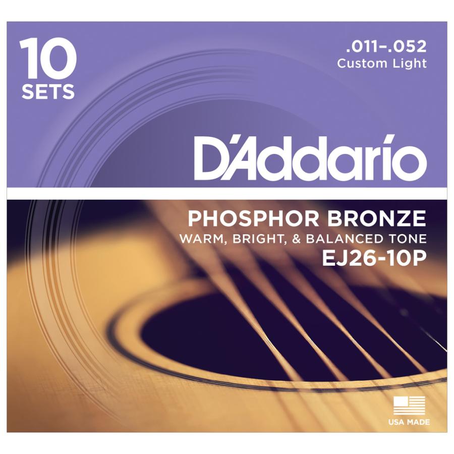 d'addario D Addario PHOSPHOR BRONZE Custom Light ダダリオ EJ26-10P