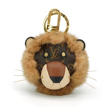 Louis Vuitton LV路易威登 展示品 獅子造型包飾鑰匙扣(M69512-咖)