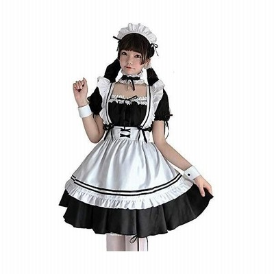 Yueei メイド服 コスプレ 仮装 ロリータ ワンピース 半袖 可愛い ハロウィン パーティー イベント 演出服 蝶結ぶ カチューシャ ニーハイソッ 通販 Lineポイント最大get Lineショッピング