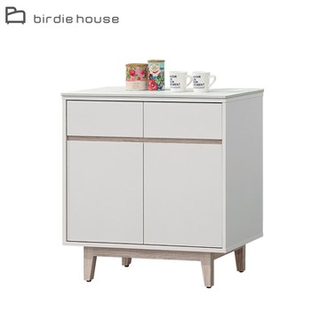 柏蒂家居-多里安2.7尺二門二抽岩板餐櫃/電器收納櫃/碗盤櫃/置物矮櫃(下座)-82x41x80cm