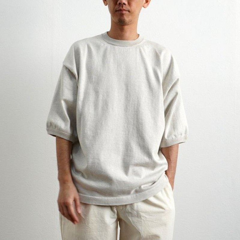 crepuscule クレプスキュール 2101-007 S/S KNIT - L.Gray 半袖