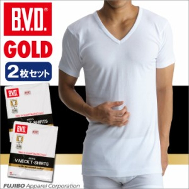 BVD B.V.D. Vネット半袖Tシャツ Lサイズ 綿100% 2枚組 - その他