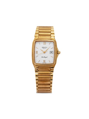 Zenith - 2005 pre-owned Port Royal 32mm - unisex - Sapphire/Yellow Gold - One Size - White