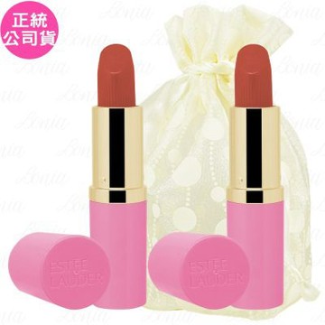 ESTEE LAUDER 雅詩蘭黛 絕美奢潤精萃唇膏-緞光(#333 楓葉紅棕)(3.5g)*2旅行袋組(公司貨)