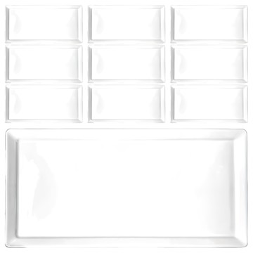 TATUNG 大同磁器 長方盤  White  26.9 x 13.2 x 1.6cm  10個