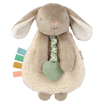 Itzy Ritzy 咬咬安撫巾 食用級矽膠 聚酯纖維 0個月以上適用  15 x 5 x 23 cm  香濃拿鐵兔  1個