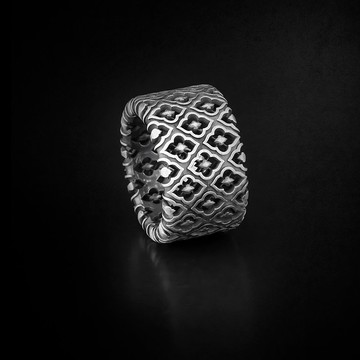 Alhambra 手工 925k 復古純銀造型戒指