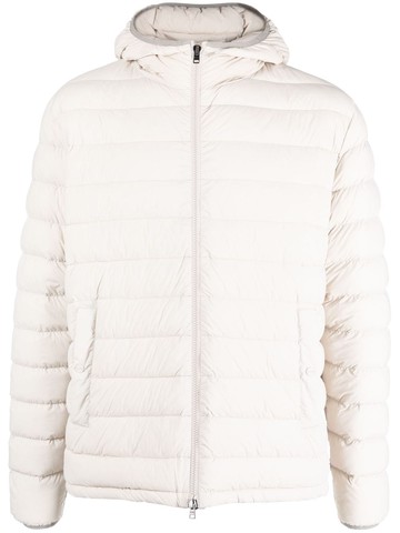 Herno - padded-design hooded jacket - men - Polyamide/Spandex/Elastane/Polyamide/Spandex/Elastane/Goose Down/Polyester - 46 - Neutrals