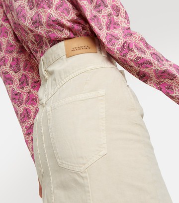 Isabel Marant Nyda denim midi skirt