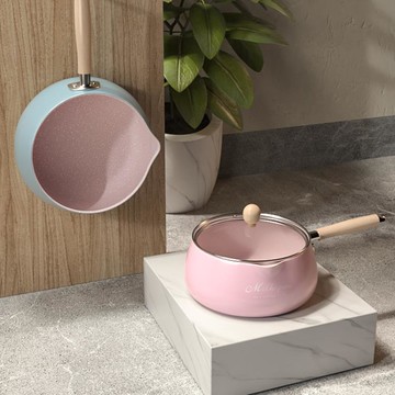 小湯鍋1-2人麥石暖奶鍋防溢可愛不粘迷你家用泡面煮方便面的小鍋