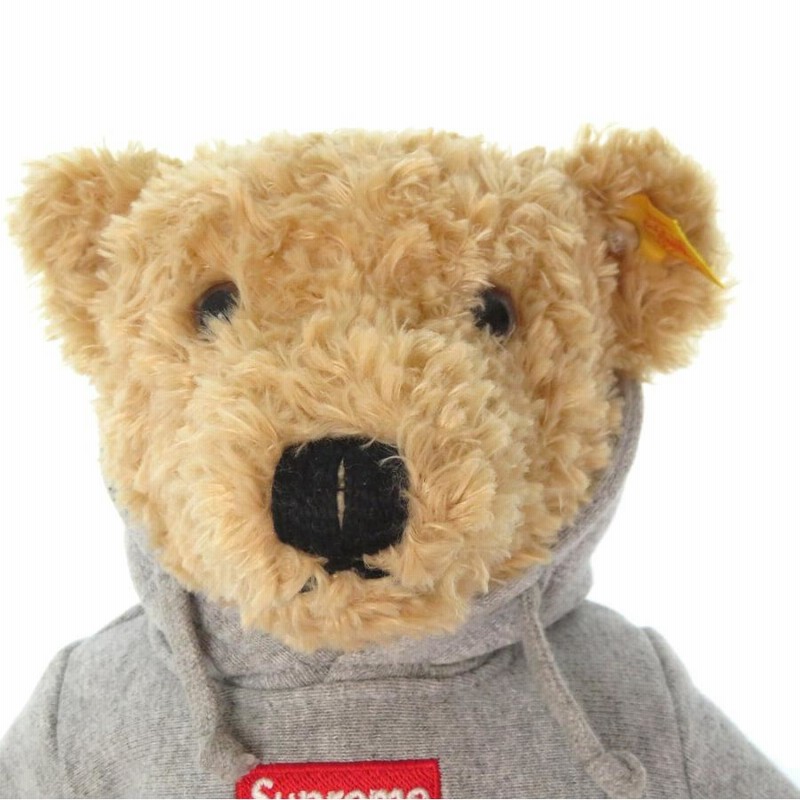 supreme テディベア クマ グレー パーカーぬいぐるみ