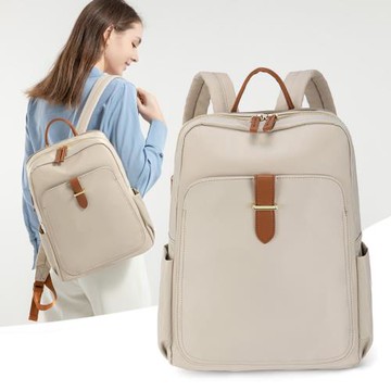 電腦包雙肩女2025新款時尚帆布背包女輕便通勤商務旅行大學生書包