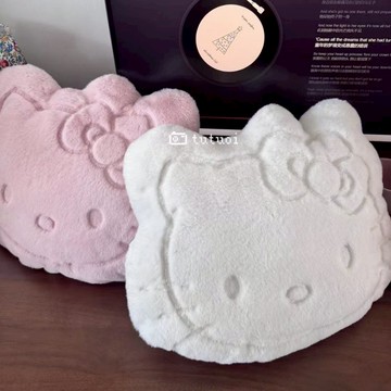 Kitty抱枕🎀 可愛高顔值凱蒂貓毛絨靠枕床頭貓頭靠墊汽車車載午睡沙發枕頭生日禮物 可愛抱枕 可愛靠枕 貓咪抱枕