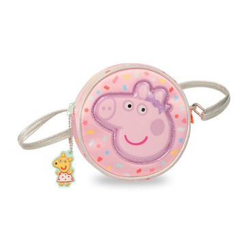 粉紅豬小妹聯名款 可愛圓形斜背包-佩佩豬 | Fun Time