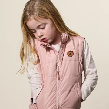 紐西蘭CRYWOLF - 雙面穿輕飄飄保暖背心-玫紅粉