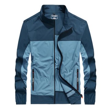 夏季新款男時尚潮流戶外輕便撞色皮膚衣青年運動輕薄外套防曬衣服