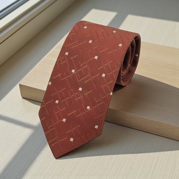白方塊磚紅領帶-復古幾何的節奏感