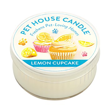 PET HOUSE 室內除臭寵物香氛蠟燭 小檸檬杯子蛋糕 無添加色素、石蠟、石油 可重複使用  43g  1個