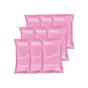【Relove】涼感私密弱酸平衡濕紙巾(15張/包)x9