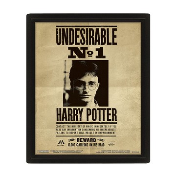 【英國設計】官方授權Pyramid哈利波特/天狼星通緝令3D海報連框