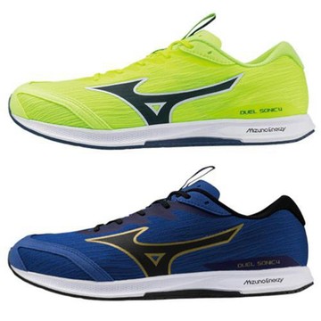 Mizuno 美津濃 慢跑鞋 男鞋 DUEL SONIC 4 螢光黃/藍黑 U1GD257021/U1GD257121