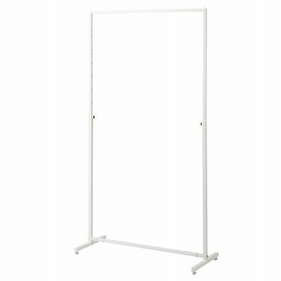 【ハンガー什器(テイスト別) 本体】インハングタイプ ハンガーラック W90cm 角パイプ ホワイト