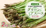  北海道 上富良野町 産 グリーンアスパラ L～2L 2kg アスパラ アスパラガス 野菜 令和6年発送 先行予約