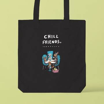 CHILL FRIENDS_狗狗聚會 / 可容納 A3 尺寸的托特包