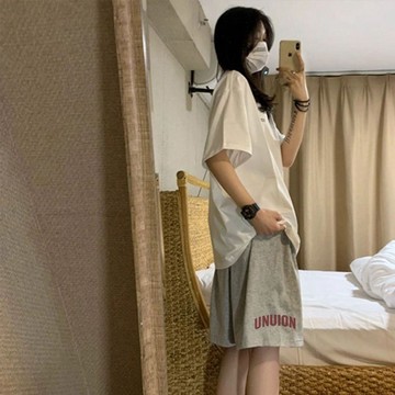 品質巨讚！純棉短褲 五分裤 運動短褲 女生裤子 棉短褲 高腰 短褲運動女 女生短褲 休閒褲短 顯瘦短褲 5分褲 AJ12