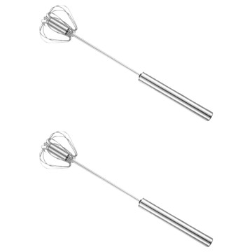 304不鏽鋼半自動攪拌器 輕鬆按壓 耐腐蝕 經久耐用 自動回彈  2支