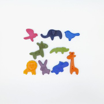 (兒童禮物) Go Doodle野生動物兒童蠟筆9件套裝