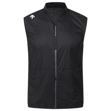Descente 迪桑特 背心外套 男裝 反光 輕量 黑【運動世界】SQ311RVE71-BLK0