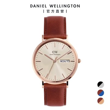 Daniel Wellington DW Classic 40mm Day Display 真皮皮革錶