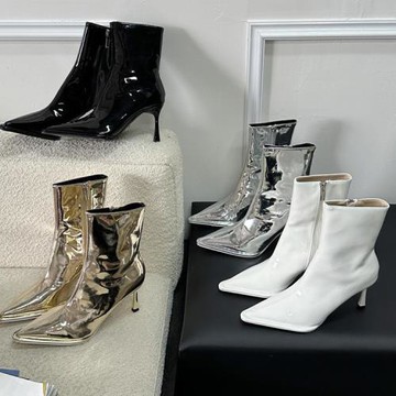 Sp house 性感絕世氣質法式時尚尖頭細高跟短靴(4色可選)