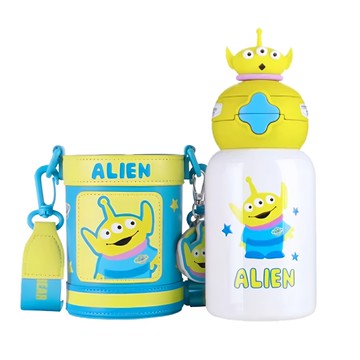 BEDDYBEAR 杯具熊 星辰雙飲保溫杯 316不鏽鋼 雙杯蓋二合一(吸管蓋+直飲蓋) 可替換杯蓋立體裝飾 600ML  好客三眼仔  1個