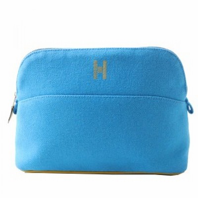 純正直営店 ADC15 エルメス 極美品 フラットポーチ 2つ折り Hロゴ 刺繍